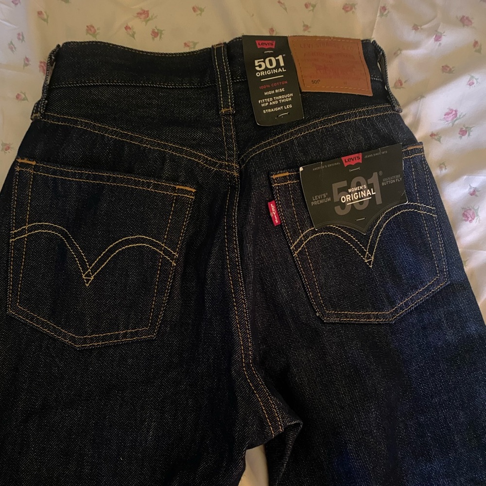 levis 501 high rise straight leg jeans sz 23x30